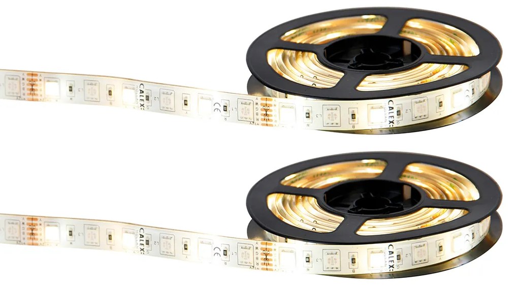 Set di 2 strisce LED intelligenti RGBW e dimmerabili in Kelvin 2 m incl. driver