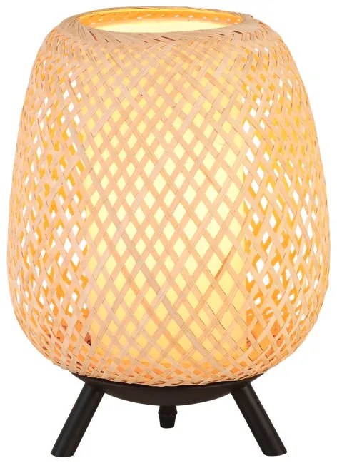Lampada da tavolo boho Sol rattan E27 NOVECENTO