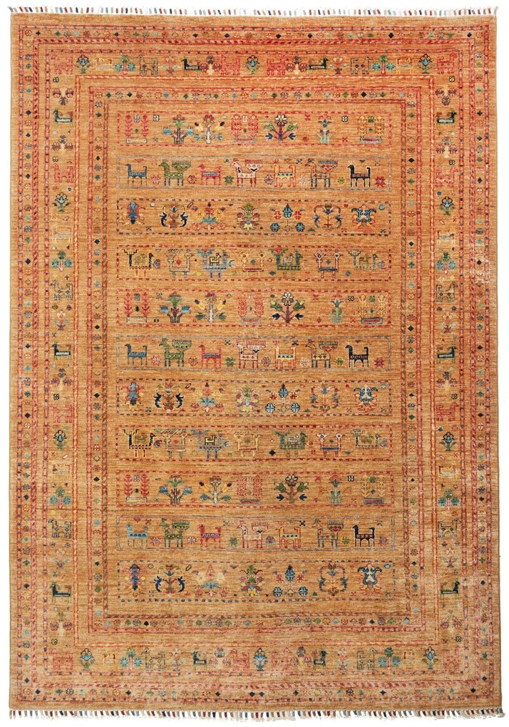 Samarkand Tappeto orientale 230 x 170 Marrone (Pakistan) Annodato A Mano