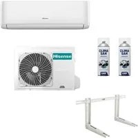 Set climatizzatore hisense classe a++/a+ inverter easy smart staffa sanificante potenza 12000 btu/h, confezione 1