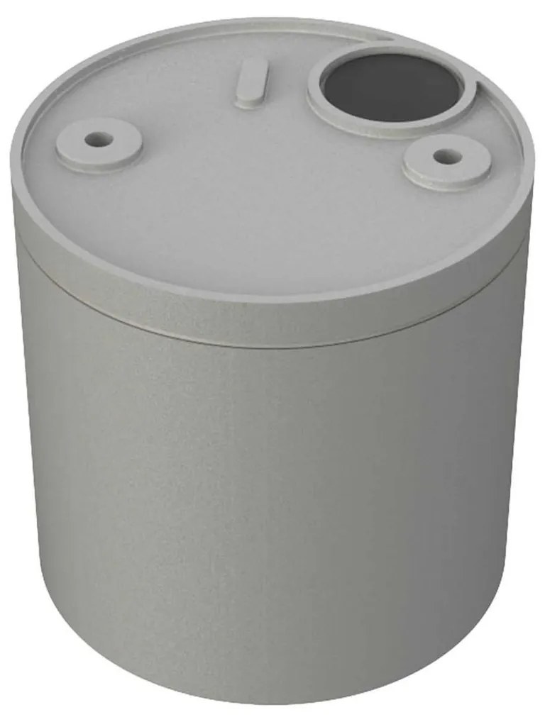 Applique da soffitto IP54 GU10 in Alluminio e Vetro - Grigia