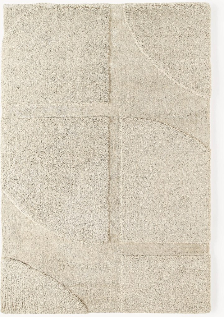 Tappeto soffice a pelo lungo con motivo in rilievo Jade