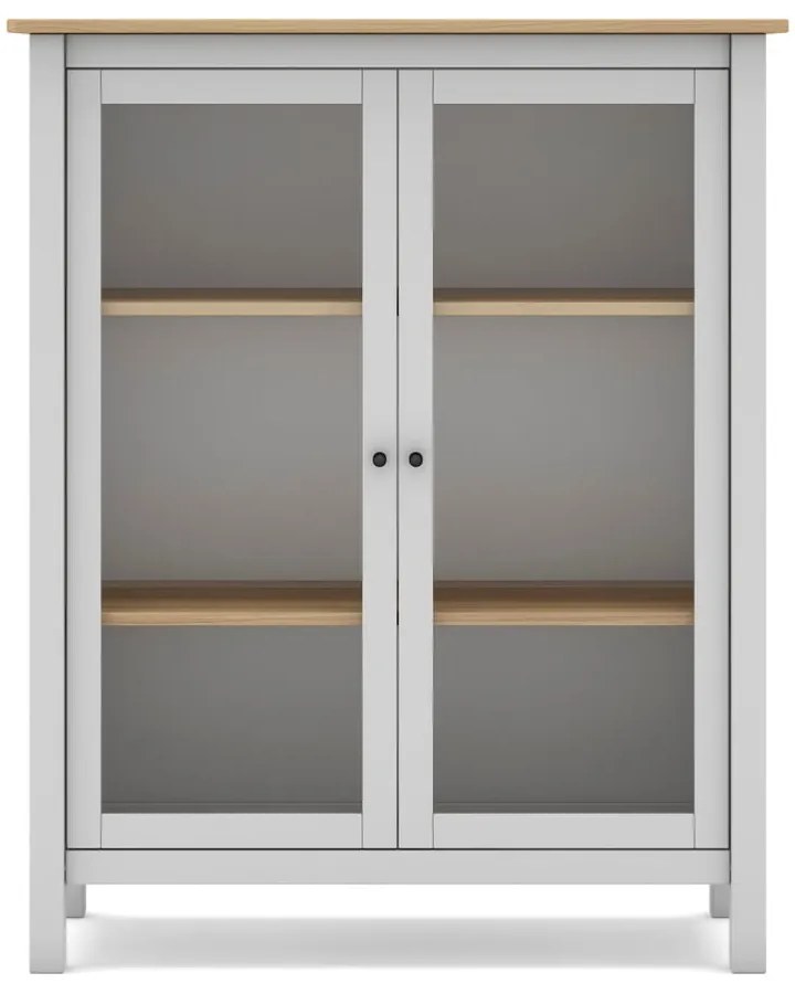 Vetrina in legno di pino bianco/naturale 90x110 cm Misti - Marckeric