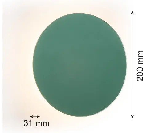 Argon 8324 - Applique a LED OREGON PLUS LED/4,5W/230V 3000K 20 cm verde