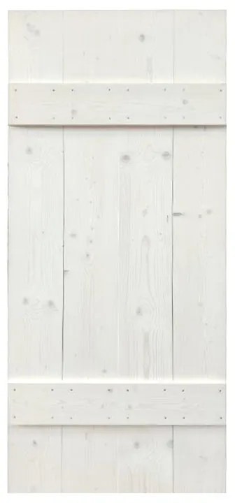 Anta per porta scorrevole Barn in legno massello bianco L 86 x H 215 cm reversibile