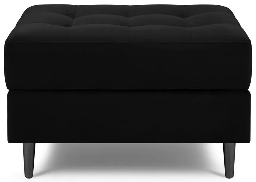 Poggiapiedi in velluto nero Santo - Milo Casa