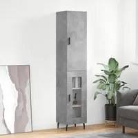 Credenza Grigio Cemento 34,5x34x180 cm in Legno Multistrato 3199061