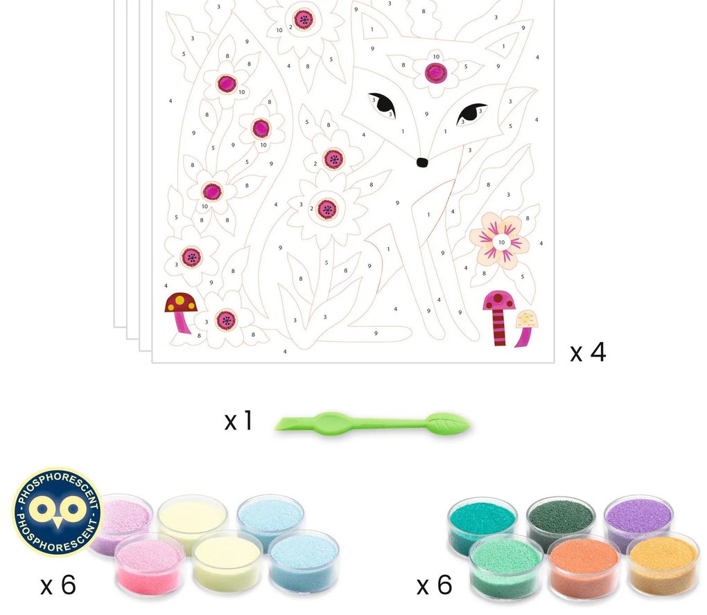 Gioco d'arte con la sabbia - Animali notturni