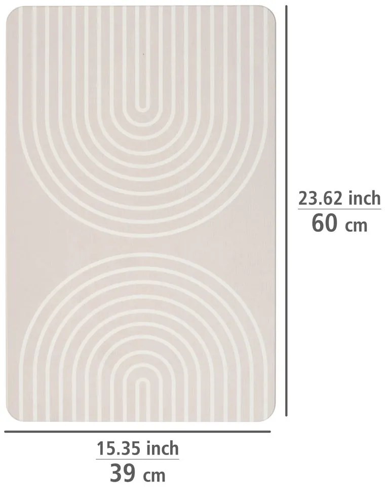 Tappeto da bagno in quarzo beige 39x60 cm Nazca - Wenko