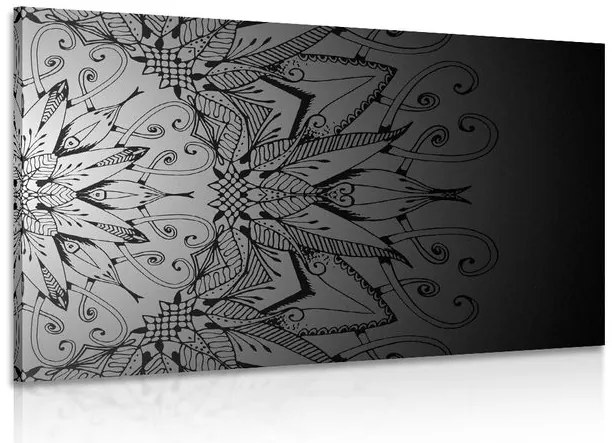 Quadro su tela – Mandala in bianco e nero