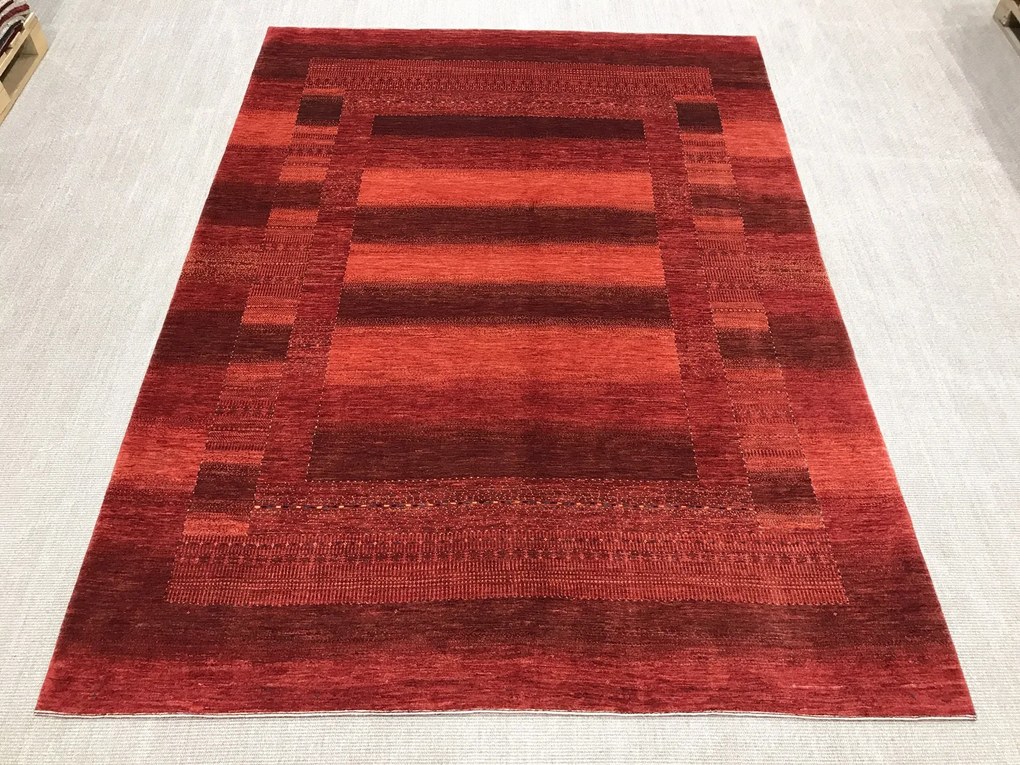 Loribaft Tappeto persiano 220 x 300 Rosso (Iran) Annodato A Mano