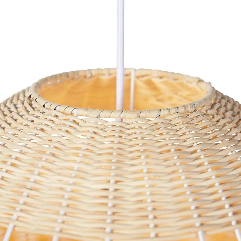 Lampada a sospensione rustica in rattan - Rattan