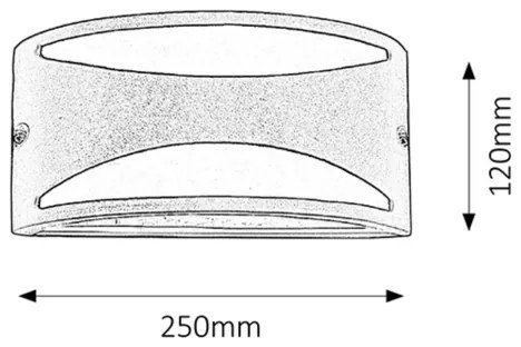 Rabalux 8359 - Applique da esterno MANHATTAN 1xE27/60W/230V