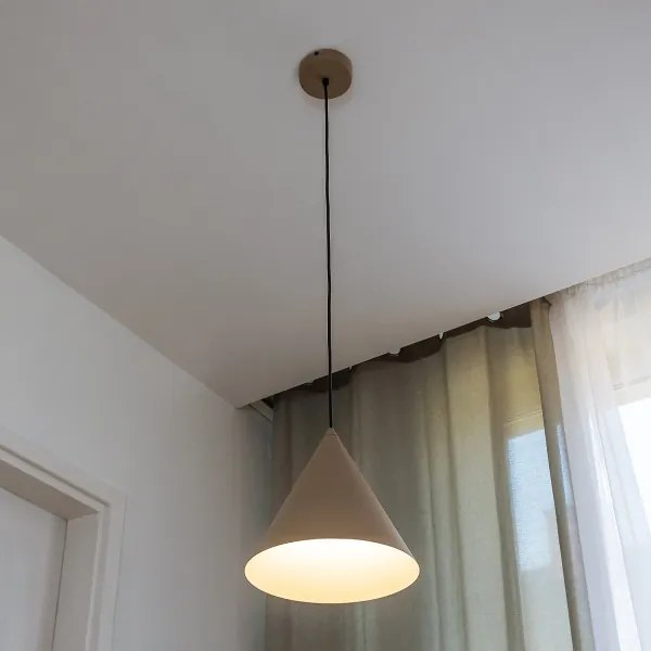 Lampadario a sospensione ETNA II 1xE27/15W/230V Ø 25 cm beige