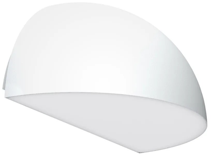 Applique Curva Monodirezionale con base E27, IP54 Bianca - Serie BRINA Base E27