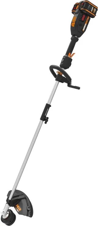 Decespugliatore a batteria brushless 20V in alluminio WORX Nitro WG186E impugnatura a P, lama in acciaio a 3 denti, batteria inclusa