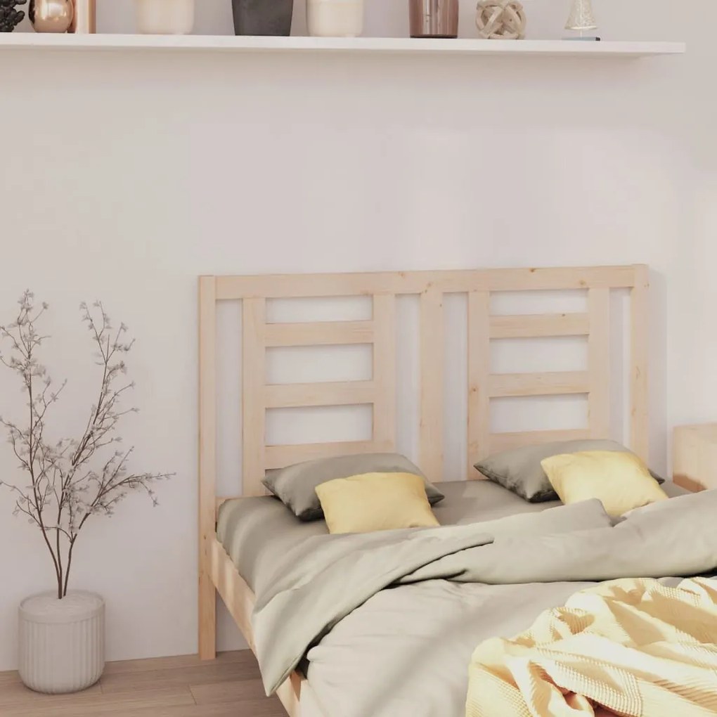 Testiera Per Letto 126x4x100 Cm İn Legno Massello Di Pino /