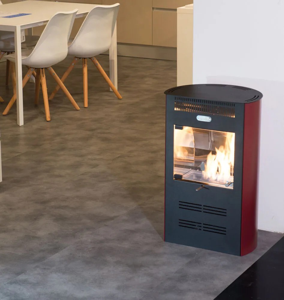 Stufa 3000W a Bioetanolo ventilata 3 velocità Ruby Elegance Bordeaux