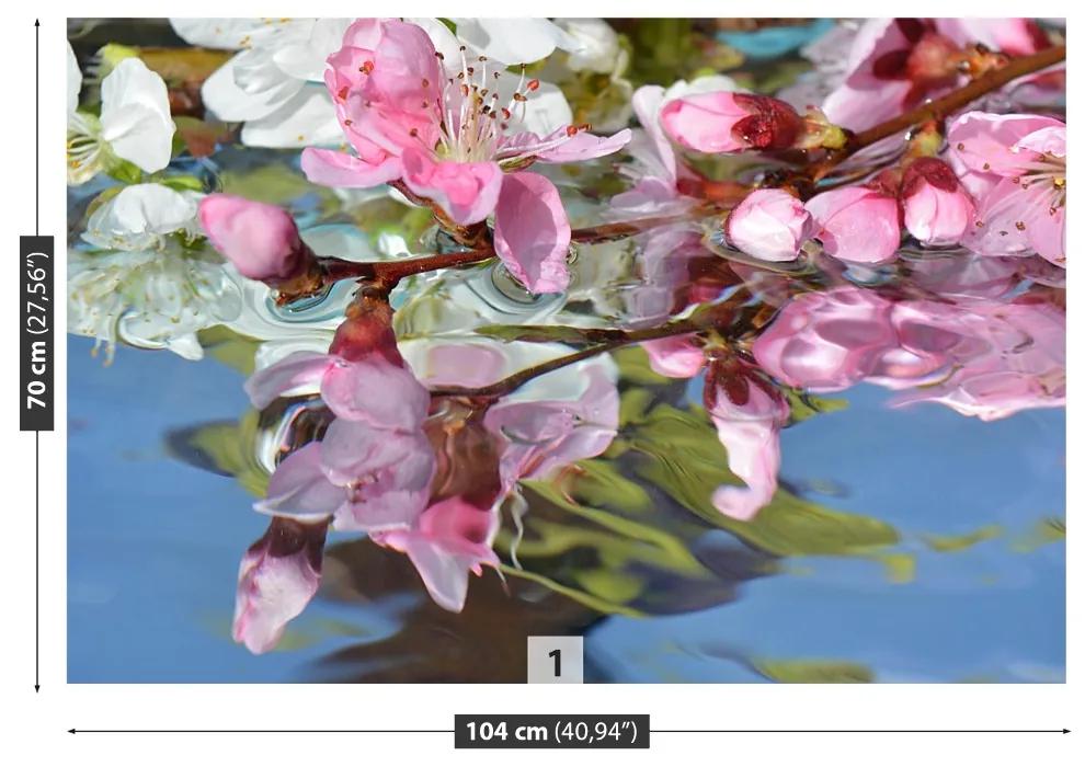 Carta da parati Fiore d'acqua ciliegia 104x70 cm