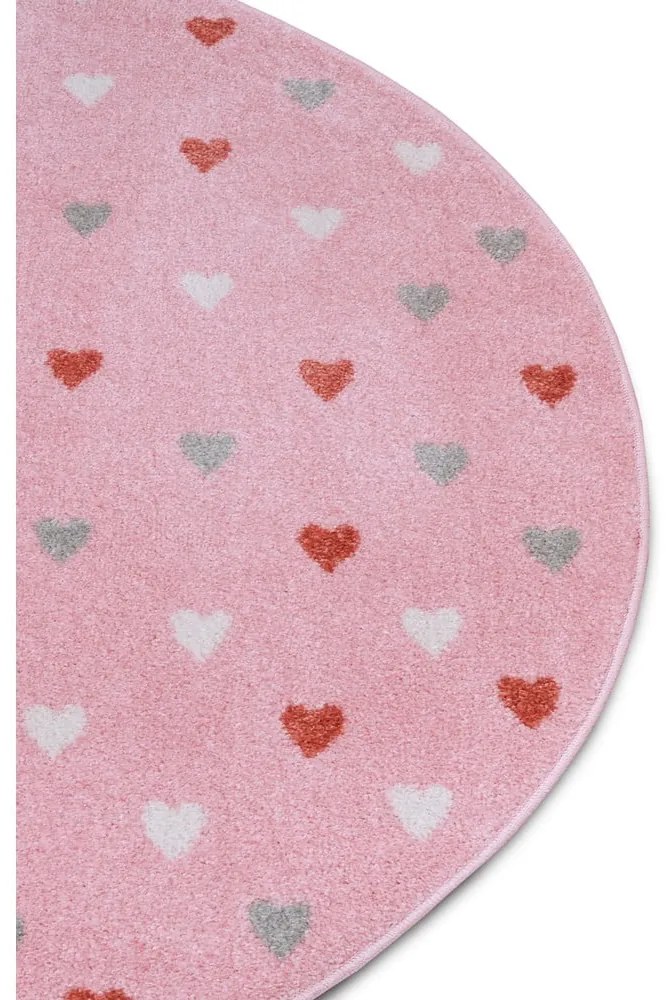 Tappeto rosa per bambini ø 140 cm Little Hearts - Hanse Home