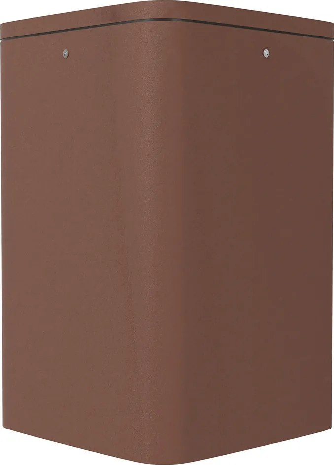 Plafoniera da soffitto E27 Quadrata IP54 in Alluminio - Corten