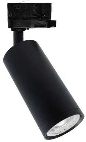 Faretto per sistema a binario MICA 1xGU10/25W/230V trifase nero