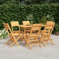 Set da Pranzo da Giardino 7 pz in Legno Massello di Teak 3155008