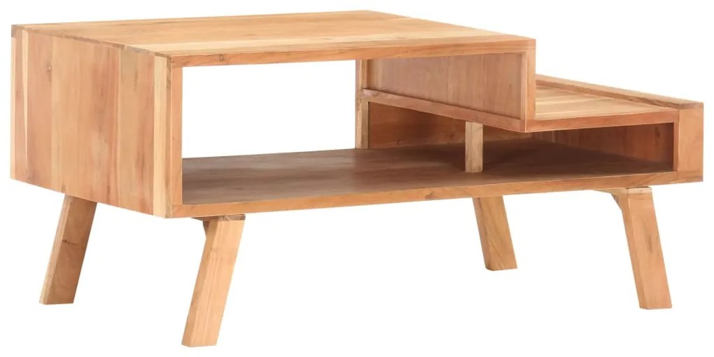 Tavolino Da Salotto 100x50x45 Cm İn Legno Massello Di Acacia /