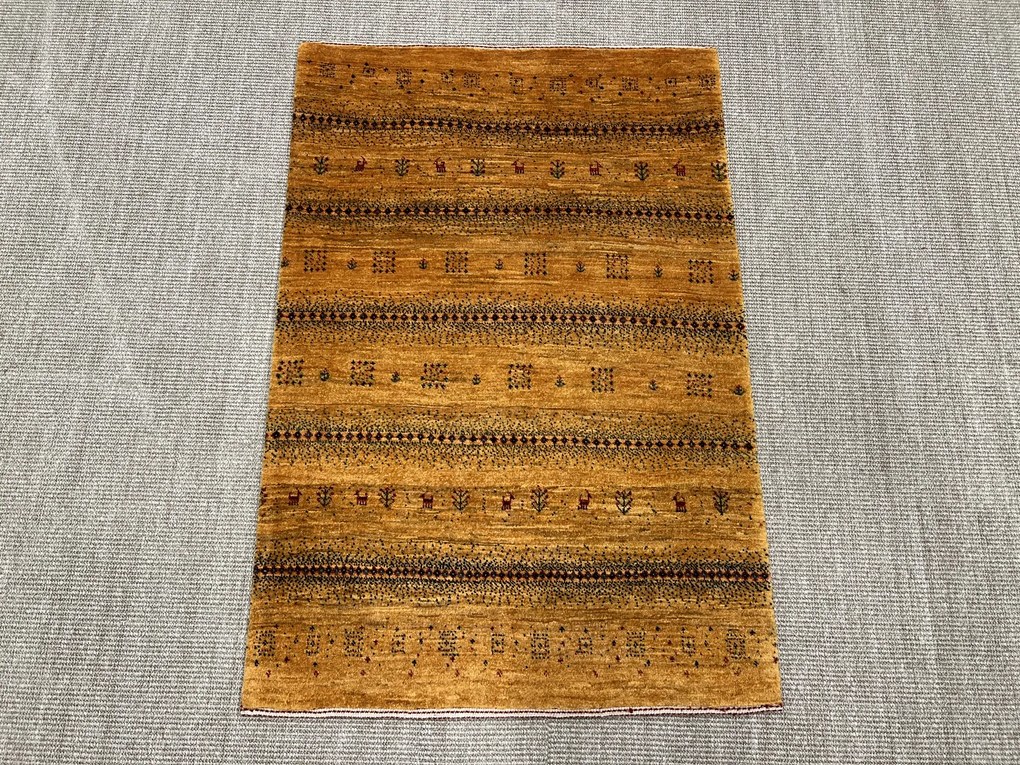 Loribaft Tappeto persiano 120x80 Giallo (Iran) Annodato A Mano