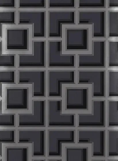 Tapete Camporosso von Osborne & Little - Black/ Silver