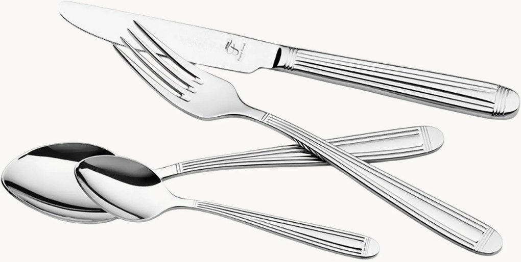 Set di 70 posate in acciaio inox lucido Xara, 12 persone