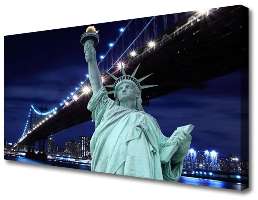 Quadro su tela Statua del Ponte della Libertà 100x50 cm