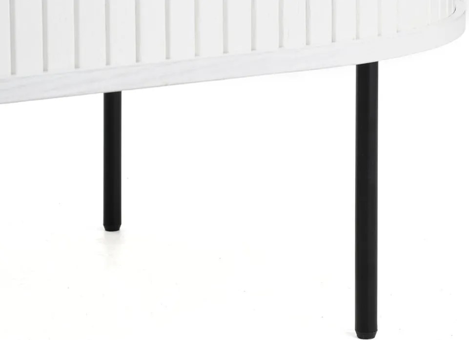 Tavolino da salotto bianco effetto rovere 60x120 cm Nola – Unique Furniture