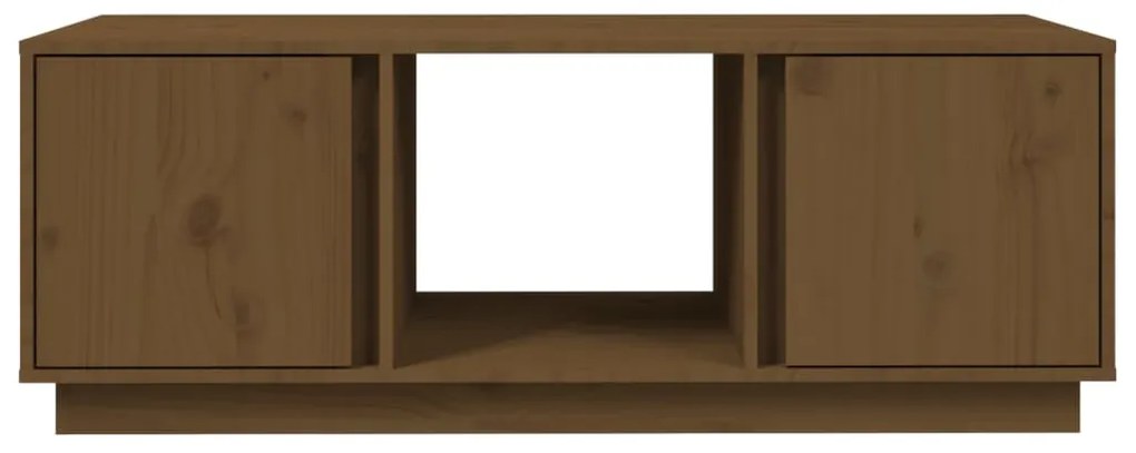 Tavolino da Salotto Miele 110x50x40 cm Legno Massello di Pino