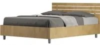 Letto matrimoniale francese contenitore 140x200 testata dritta con doghe quercia Ankel