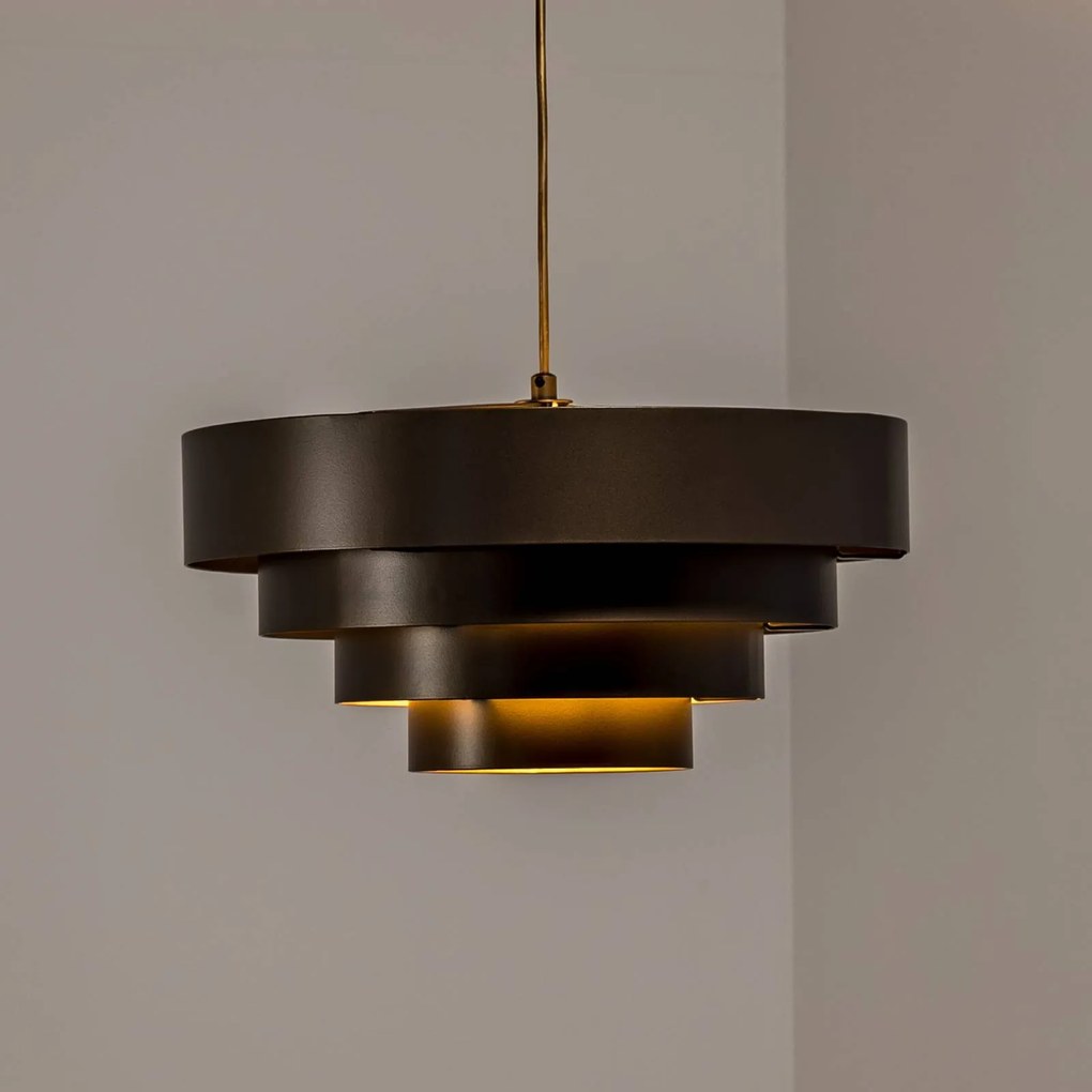 Lampada a sospensione Rings Luminex, dimmerabile, Ottone / Oro, Soggiorno / Sala da pranzo, Metallo, Moderno, Lampada a sospensione