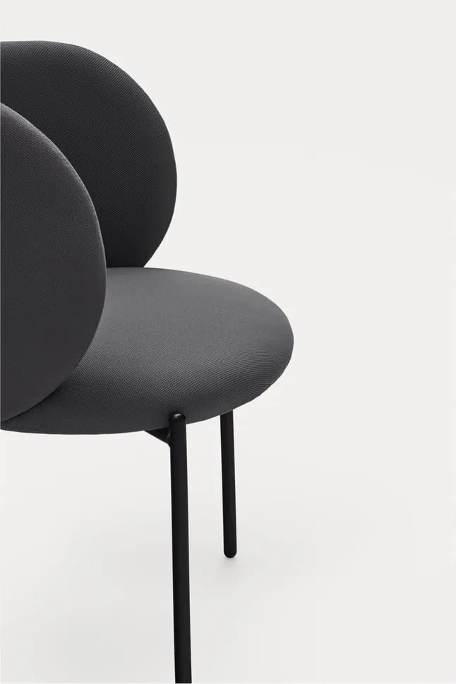 Set di sedie da pranzo grigio scuro in imbottito 2 pz Mogi – Teulat