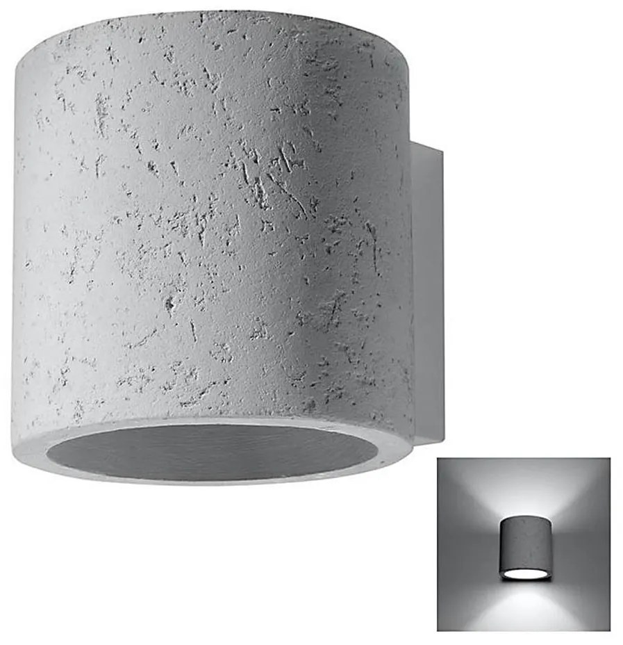 Sollux SL.0486 - Applique ORBIS 1xG9/40W/230V calcestruzzo