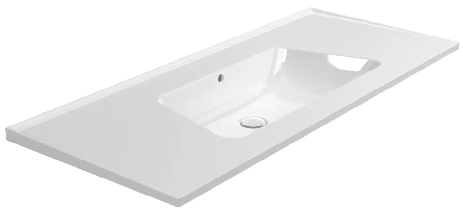 Flaminia Bloom BM120L lavabo 122 cm sospeso o su mobile in ceramica bianco