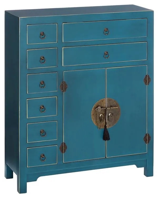 Cassettiera alta blu 73x90 cm Oriente - Ixia