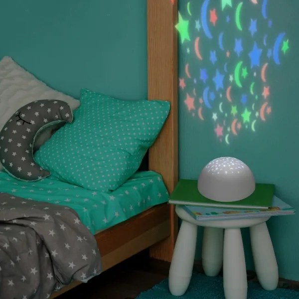 Rabalux 1470 - Luce LED RGB notturna LINA LED/0,5W/3xAA