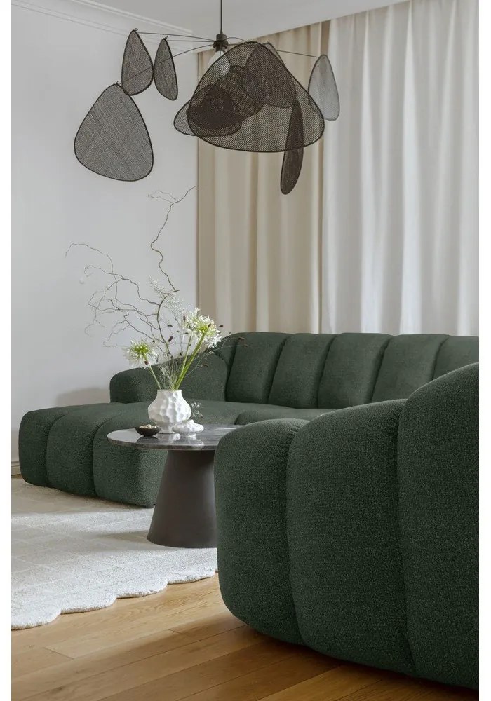 Divano angolare verde scuro (con penisola a destra/a U) Shell – Miuform