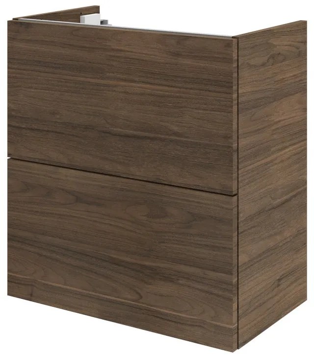 Mobile da bagno sotto lavabo SENSEA Neo Frame noce lucido L 60 x H 64 x P 35 cm 2 cassetti, lavabo non incluso
