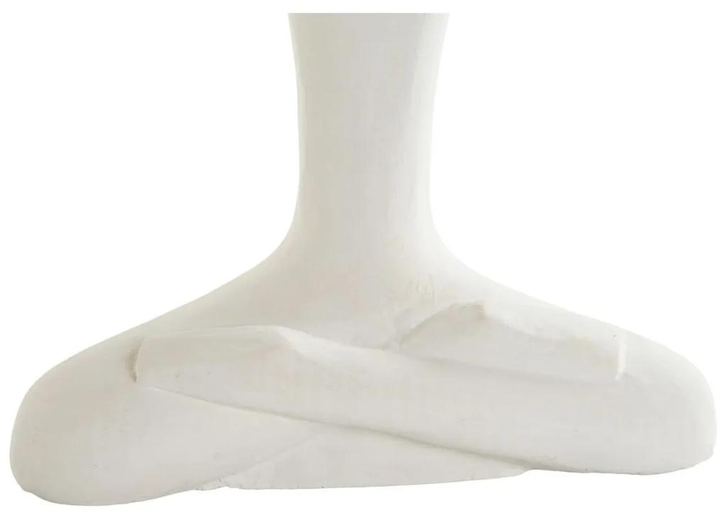 Statua Decorativa DKD Home Decor Bianco Naturale Orientale Yoga 25 x 8 x 36 cm (2 Unità)