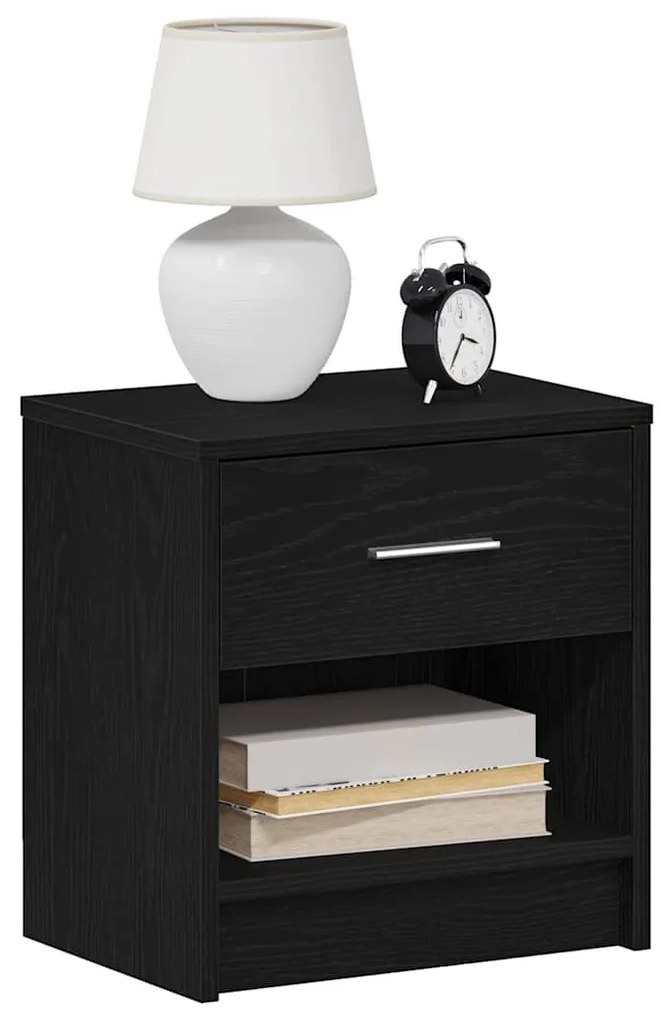 Comodino Con Cassetto Nero 39x28x41 Cm /
