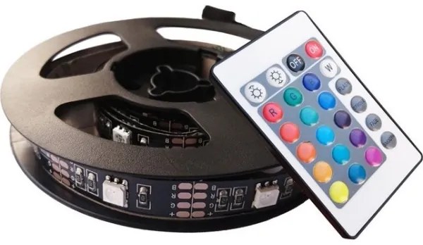 Solight WM504 - KIT 2x Striscia LED RGB per TV con telecomando LED/USB 2x50cm