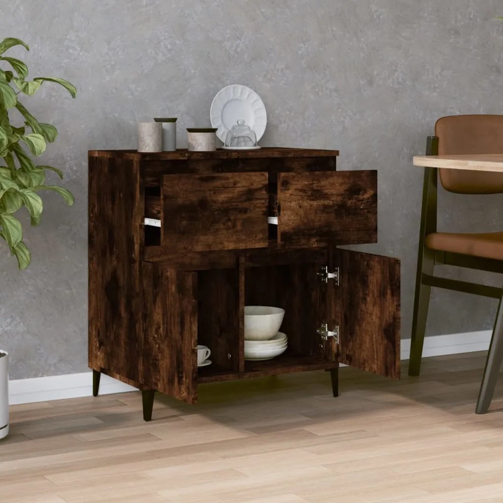 Credenza rovere fumo 60x35x70 cm in legno multistrato