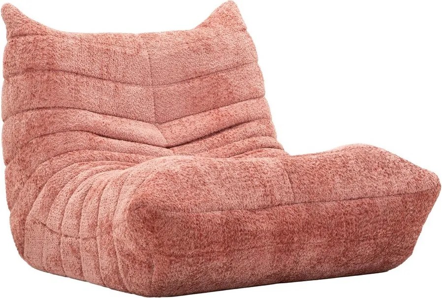 Puof a sacco rosa con rivestimento in bouclé Mask – Mauro Ferretti