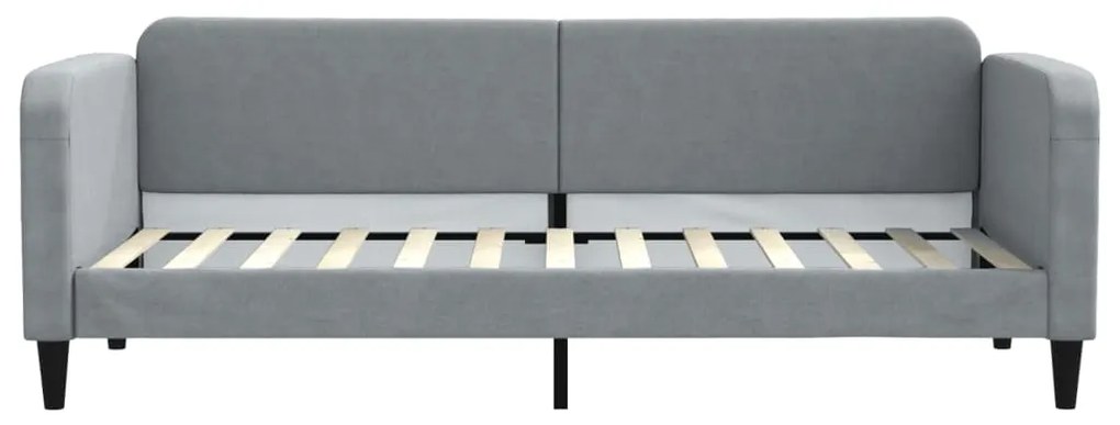 Letto da giorno grigio chiaro 80x200 cm in tessuto