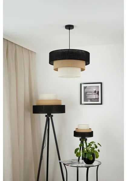 Brilagi - Lampada da tavolo ASPEN LUNETA 1xE27/15W/230V nero/beige/color crema